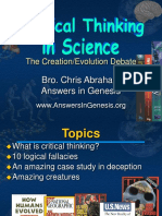 The Creation/Evolution Debate: Bro. Chris Abraham Answers in Genesis