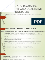 Hemostatic Disorders Quantitative and Qualitative Disorders