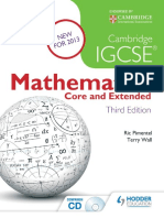 Cambridge IGCSE Ric Pimentel Terry Wall Cambridge IGCSE Mathematics Core Extended Hodder Education 2014