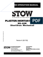 Plaster/ Mortar Mixers: MS-40M (Steel-Drum Mechanical)