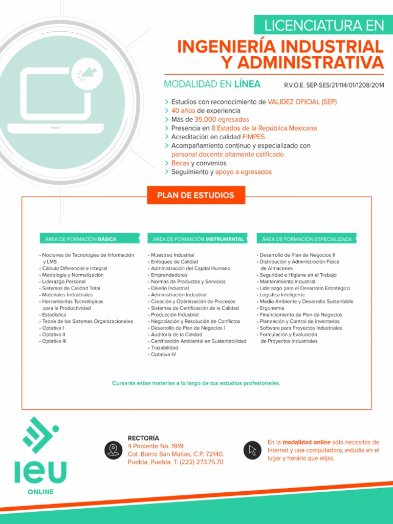 Online Licenciaturas Ingenieria Industrial Y Administracion Pdf