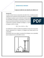 Informe Nº2 (Obtencion Del Hidrogeno)