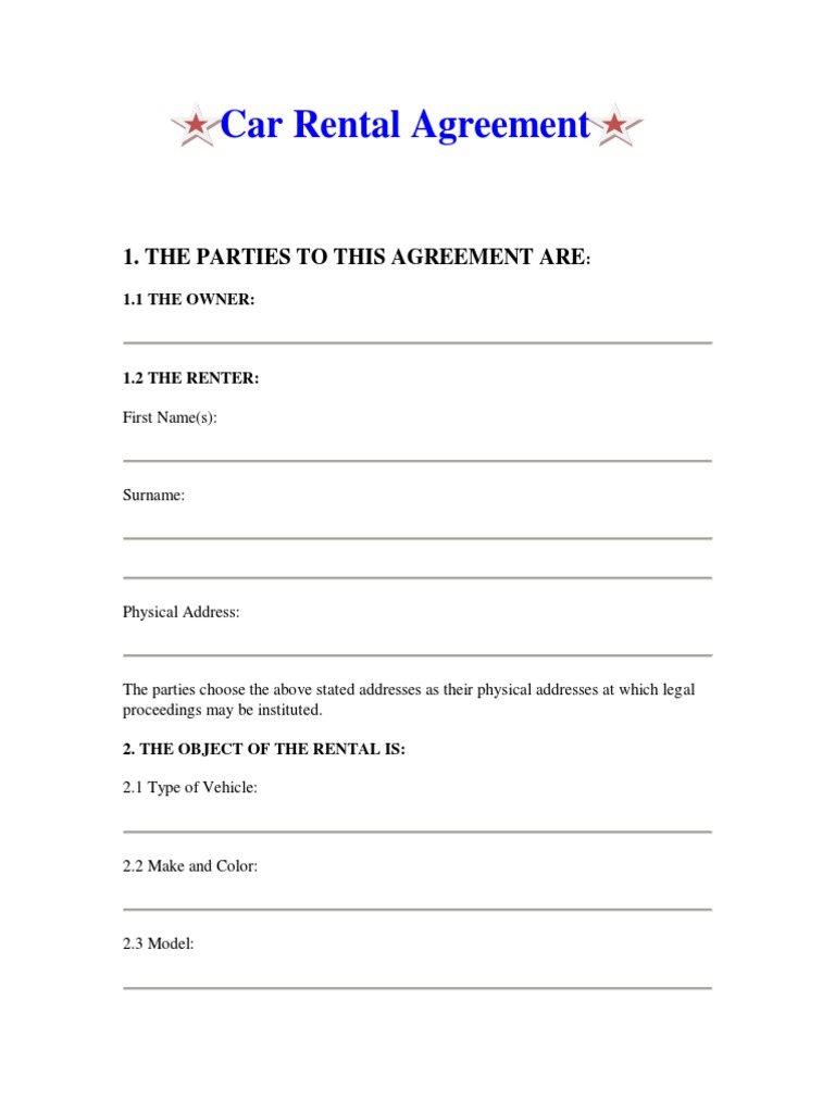 Car Rental Agreement Guide | PDF | Law