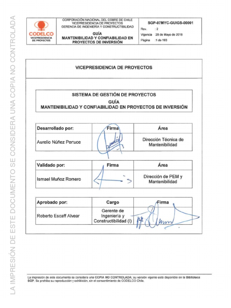 Guía De Mantenibilidad Y Confiabilidad Pdf Ingeniería De