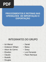 Importação e Exportação