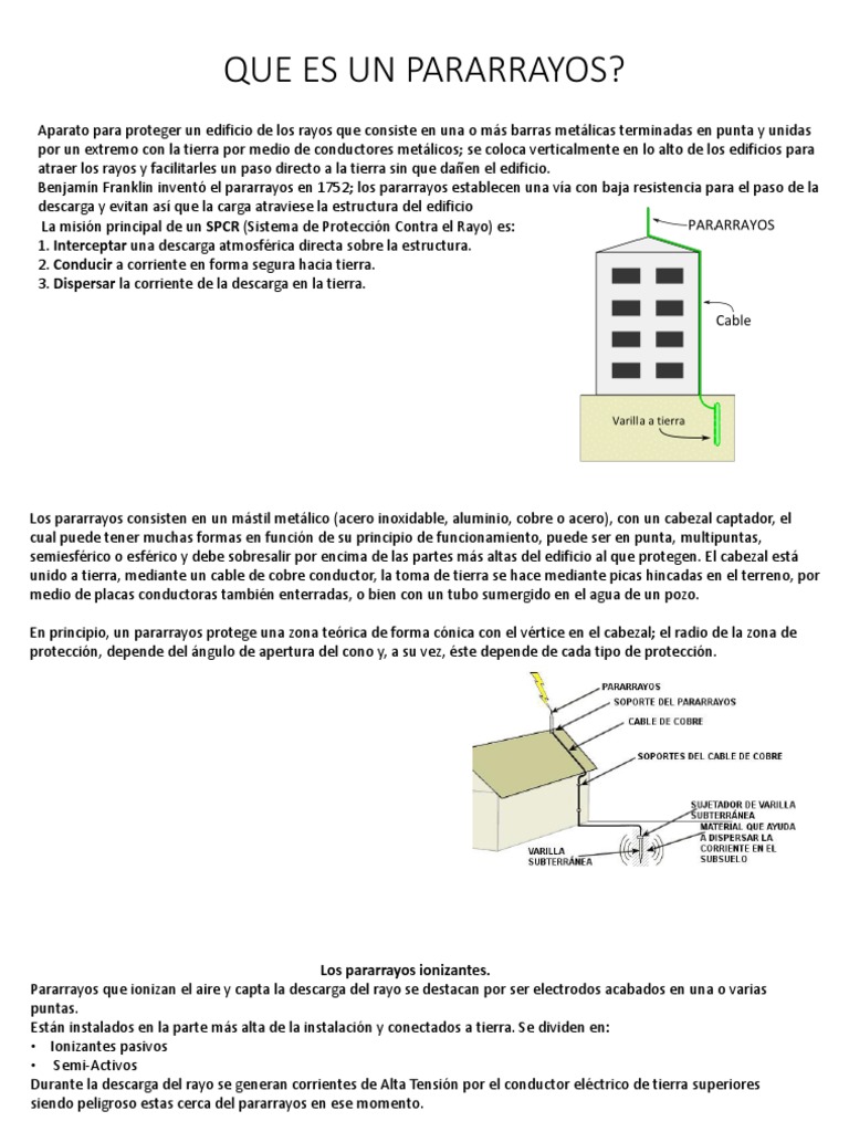 PARARRAYOS | PDF | Electricidad | Electromagnetismo