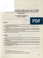 Materias Primas Y Cadenas Operativas en El Yacimien-To Epipaleolitico de El Roc Del Migdia (Vilanova de Sau, Barcelona)