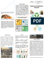Triptico Manejo de Residuos Solidos