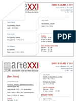 Artexxi - Cursos Regulares Agosto 2019