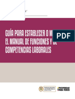 Guía para Establecer Manual de Funciones. DAFP PDF