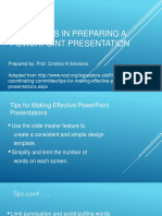 Guidelines in Preparing A PowerPoint Presentation