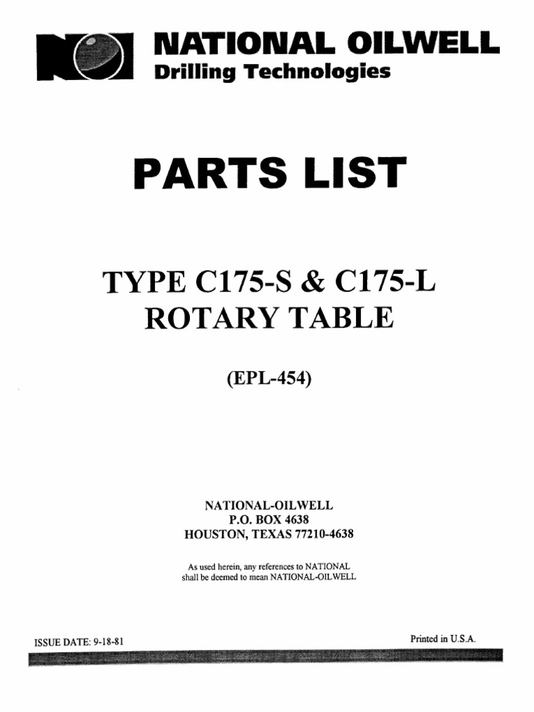 National C-175 Parts List | PDF