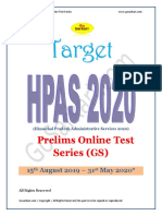 HPAS Prelims 2020 Test Series