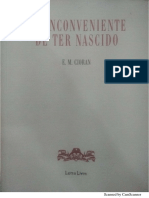 Emil Cioran Do Inconveniente de Ter Nascido 1 2010 Letra Livre PDF