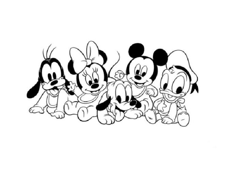 Fotos De Mickey Mouse Bebe Para Colorear