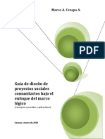 Guía de Diseño de Proyectos Sociales Comunitarios Bajo El Enfoque Del Marco Logico