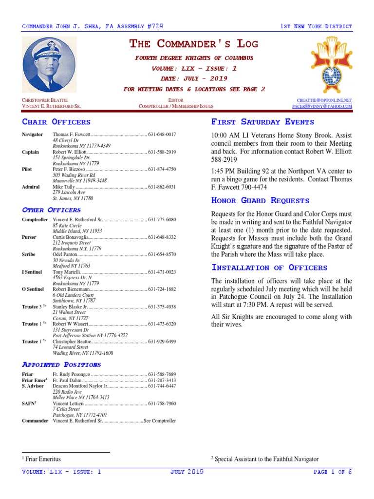 Commanders New July 2019 Log | PDF | Reproductive Rights | Abortion