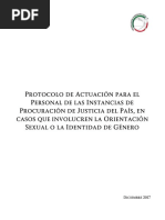 Protocolo de Actuacion Para El Personal de Las Instancias de Procuración de Justicia Del País, LGBTI