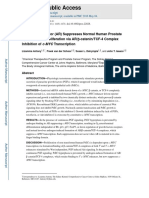 Androgen Receptor Suppresses Prostate Cell Growth by Inhibiting c-MYC