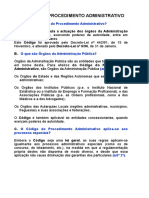 Questões de Procedimento Administrativo