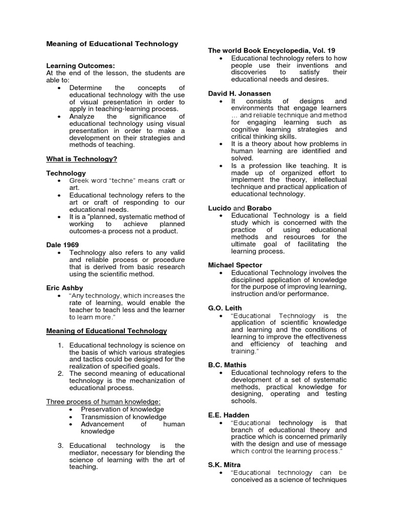LIMITED DEFINITION OF EDUCATIONAL TECHNOLOGY visual data 3