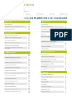 Centrifugal Chiller Maintenance Checklist