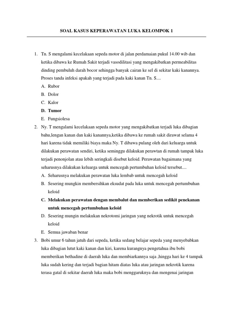 100 Soal Kasus Kep Luka