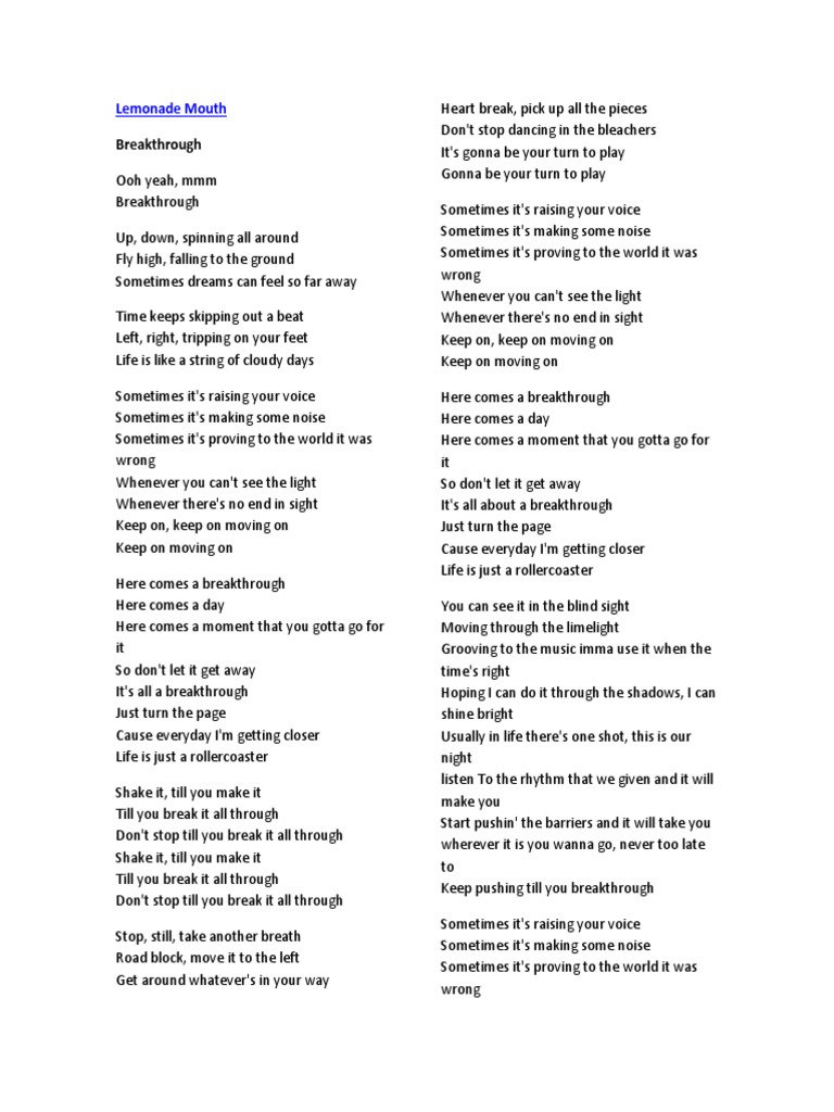 Lemonade Mouth Songs Entertainment (General)