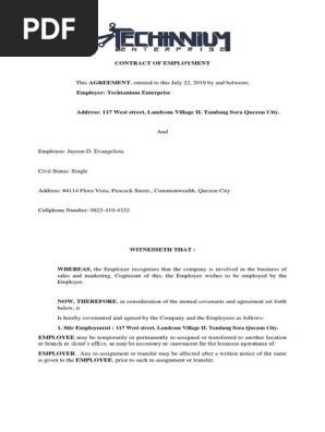 Contract of Employment