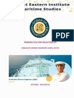 Prospectus For Selection Of: Graduate Marine Engineers (Gme), Batch