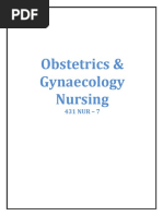 Obstetrics & Gynaecology Nursing