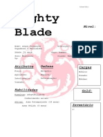 Mighty Blade Ficha Personalizada