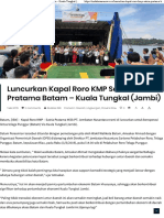 Luncurkan Kapal Roro KMP Satria Pratama Batam - Kuala Tungkal (Jambi) - Indah Suara News