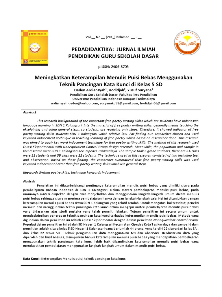 Jurnal Ilmiah Pendidikan Guru Sekolah Dasar | PDF