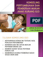 Konseling Pertumbuhan Dan Pemberian Makan Anak Kurang Gizi