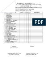 SDN Duwet 02: Kartu Inventaris Ruangan Kelas I TAHUN PELAJARAN 2015 - 2016