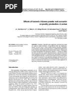 Effects of Turmeric Rhizome Powder and Curcumin On Poultry Production