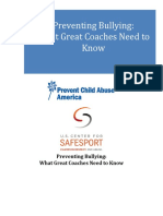 Preventing Bullying- What Great Coaches Need to Know