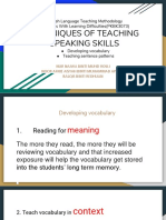 Techniques of Teaching Speaking Skills