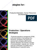 Production/Operation, Human Resources and Marketing