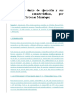 El Proceso Único de Ejecución y Sus Principales Características