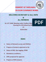 Tamil Nadu Slum Clearance Board Government of Tamilnadu: Welcomes Secretary To Goi, Hupa & All Members