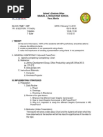 Lesson Plan in PPT Chart