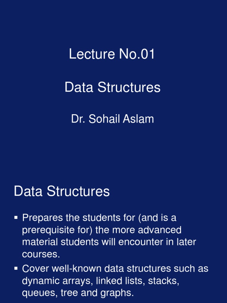 Cs301 Lec01 Pdf Array Data Structure Integer Computer Science