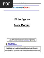 IED Configurator User Manual