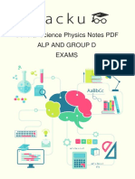 General Science Physics Notes PDF for RRB ALP and Group D Exams