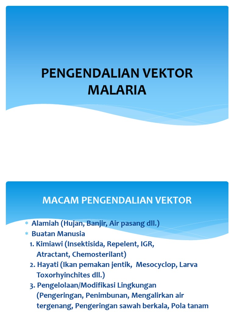 Pengendalian Vektor Malaria Pdf