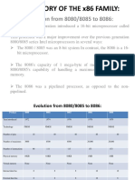 Evolution of x86 CPUs from 8080/8085 to Pentium