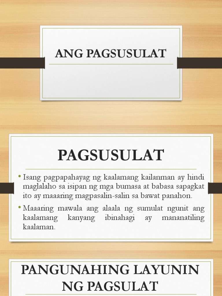 Ang Pagsusulat | PDF