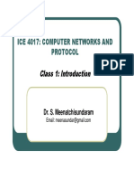 Class 1: Introduction: Ice 4017: Computer Networks and Protocol